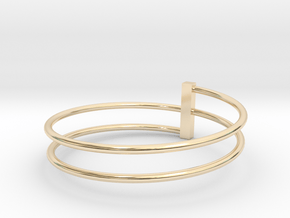 BARED RING SIZE (9US) in 14k Gold Plated Brass