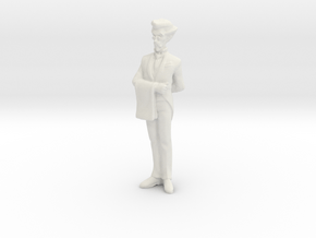 1/64 Diorama Figurine Butler in White Natural Versatile Plastic
