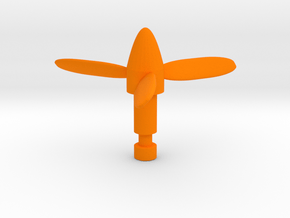 Micro Cessna Triple Propeller Missile  in Orange Processed Versatile Plastic