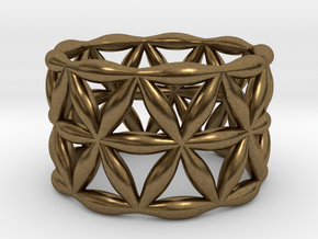 Flower of Life Ring in Natural Bronze: 5.5 / 50.25