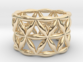 Flower of Life Ring in 14K Yellow Gold: 5.5 / 50.25