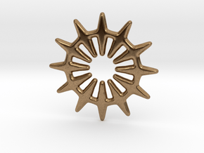 12 pointed star for pendants & earrings in Natural Brass