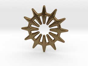 12 pointed star for pendants & earrings in Natural Bronze