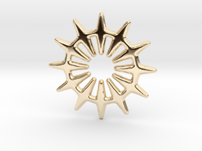 12 pointed star for pendants & earrings in 14K Yellow Gold