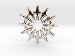 12 pointed star for pendants & earrings in Rhodium Plated Brass