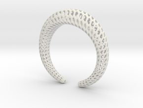 DRAGON Structura, Bracelet. Strong, Bold. in White Natural Versatile Plastic: Small