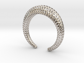 DRAGON Structura, Bracelet. Strong, Bold. in Rhodium Plated Brass: Medium