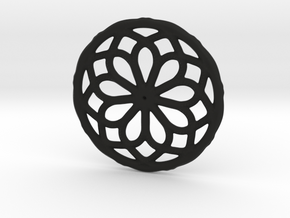 Mandala shape with dots in Black Premium Versatile Plastic