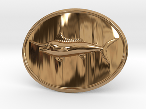 Marlin Belt Buckle in Polished Brass