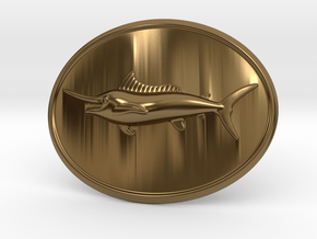 Marlin Belt Buckle in Polished Bronze