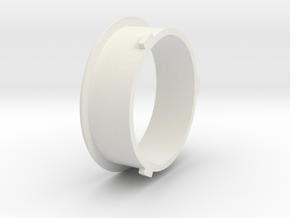 Theta - Protractor Ring: Hub in White Natural Versatile Plastic