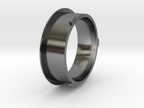 Theta - Protractor Ring: Hub in Polished Silver
