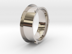 Theta - Protractor Ring: Hub in Platinum