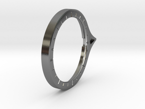 Theta - Protractor Ring: Retaining Disc  in Polished Silver