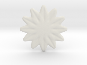 Flower shape for earrings or pendant in White Natural Versatile Plastic