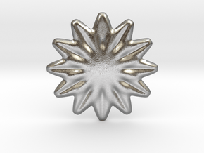 Flower shape for earrings or pendant in Natural Silver