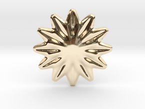 Flower shape for earrings or pendant in 14K Yellow Gold