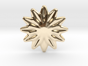 Flower shape for earrings or pendant in 14k Gold Plated Brass