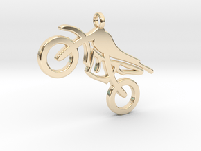 motorbike in 14k Gold Plated Brass