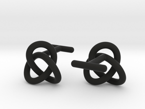 Escher Knot Cufflinks in Black Natural Versatile Plastic