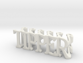 3dWordFlip: TIPPER/?????? in White Natural Versatile Plastic