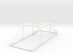 1 Jaula RallySlot 1:24 Cage in White Processed Versatile Plastic