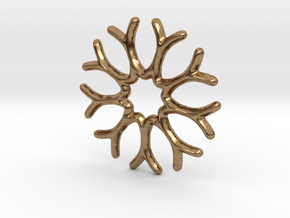 Simple snowflake in Natural Brass