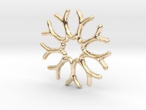Simple snowflake in 14K Yellow Gold