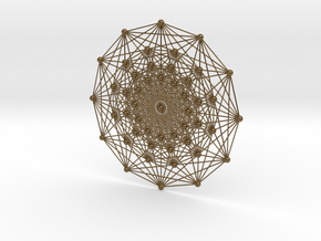 E7 (3_21 Polytope) Projected to 2D E6 Coxeter in Polished Bronze