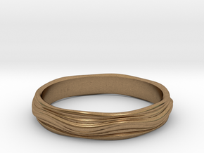 Ebb and Flow Band No.4 - Rolling Hills, Size 9 in Natural Brass