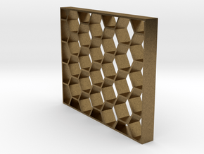 Honeycomb Event Shelving Partition - Geometric Hex in Natural Bronze