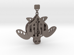 Sea Turtle Jumping Jack in Polished Bronzed Silver Steel