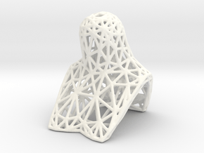 BJD BUST for SD female heads, lattice version in White Processed Versatile Plastic