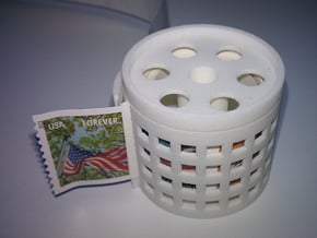 stamp roll dispenser The Postmaster guided in White Natural Versatile Plastic