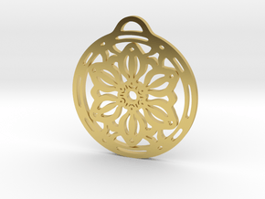Daisy Pendant in Polished Brass