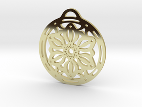 Daisy Pendant in 18k Gold Plated Brass