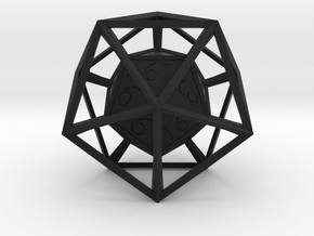 hyperdie (D20) in Black Premium Versatile Plastic