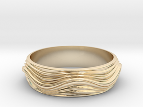 Ebb and Flow Ring No. 8  - Ripple, Size 7 in 14K Yellow Gold