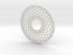 Mandala shape for pendants in White Natural Versatile Plastic