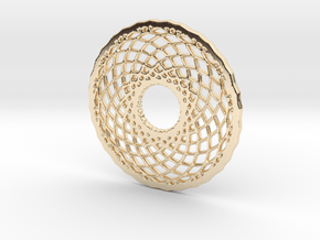 Mandala shape for pendants in 14K Yellow Gold