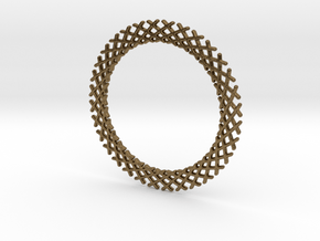Mandala ring shape for pendants or earrings in Natural Bronze