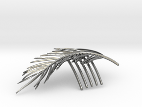 Palm Comb in Natural Silver