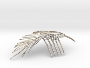 Palm Comb in Rhodium Plated Brass
