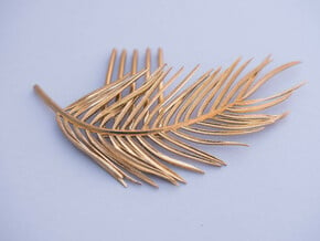 Palm Comb in Natural Brass