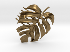 Monstera Comb in Natural Bronze