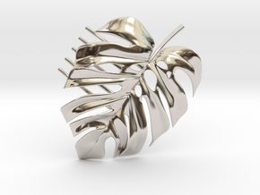 Monstera Comb in Rhodium Plated Brass