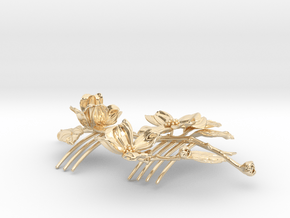 Dogwood Comb in 14k Gold Plated Brass
