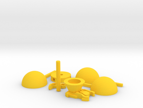 Edgy GoPro Anemometer in Yellow Processed Versatile Plastic