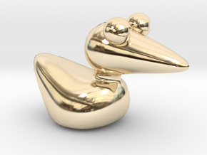 Duck in 14k Gold Plated Brass
