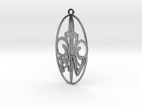 Personalised Art Deco Earring (004) in Fine Detail Polished Silver